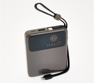 HALO 5,000mAh Power Bank w/ Built-In Cables