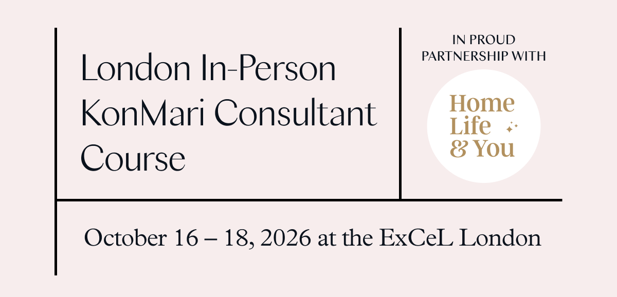 London In-Person KonMari Consultant Course (October 16-18, 2026 at the ExCeL London)
