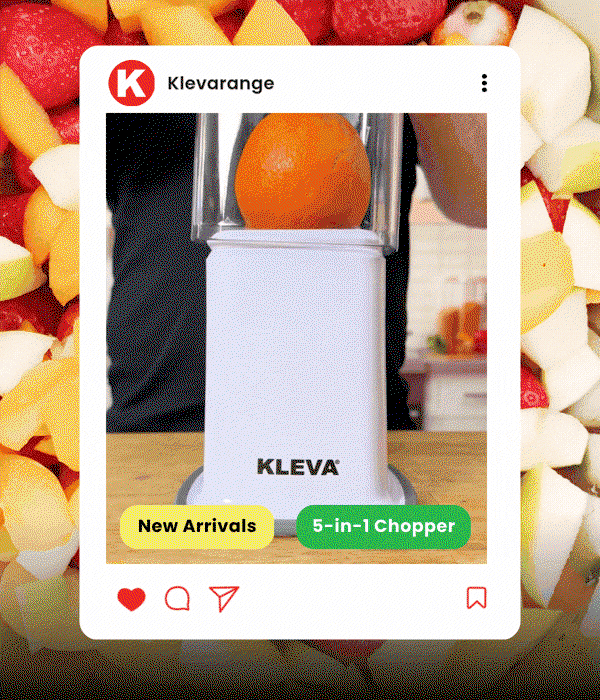 Kleva® ChipChop 5-in-1 Vegetable Chopper, Slicer & Dicer