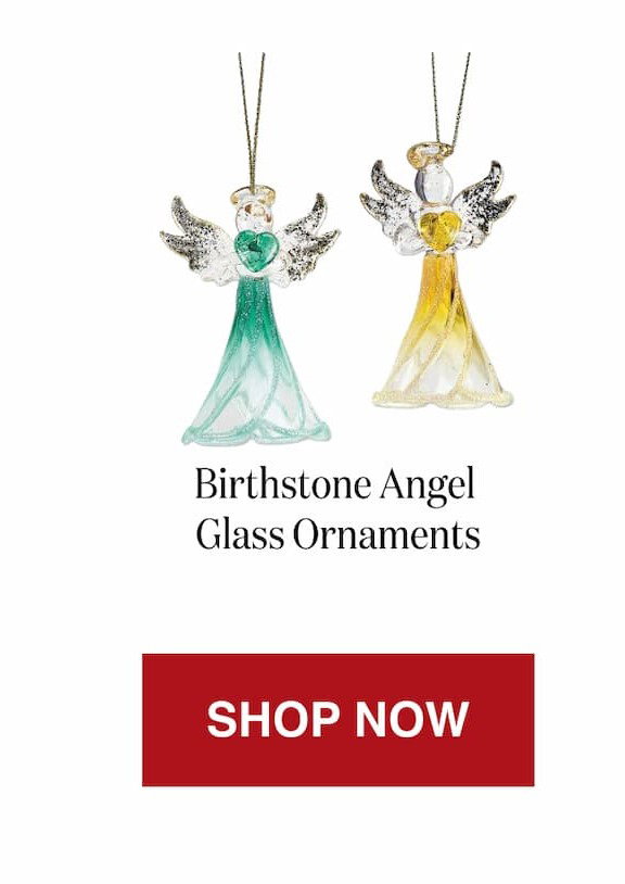 Birthstone Angel Glass Ornaments [Click here to Shop Now]