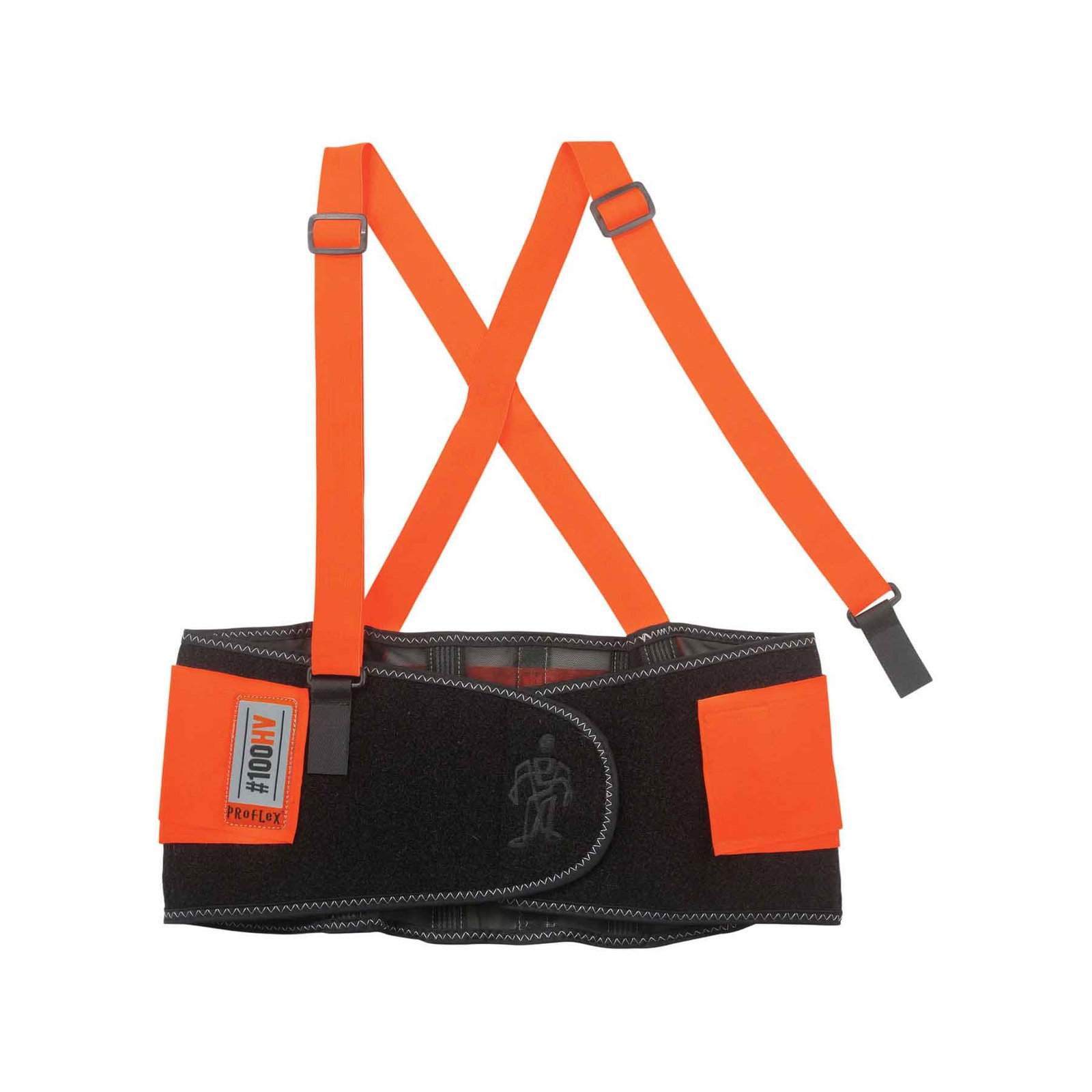 Image of ProFlex 100HV Economy Spandex Hi-Vis Back Support