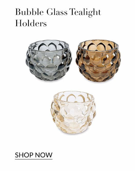 Bubble glass tealight holders