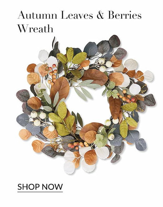 Autumn Leaves & Berries Wreath