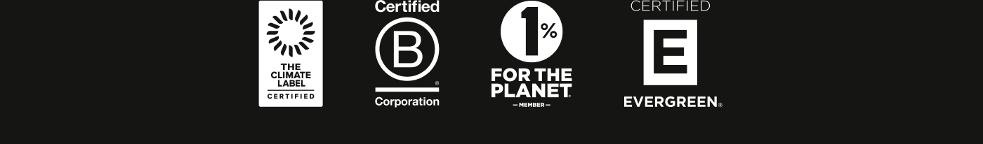 MiiR Certifications including The Climate Label and 1% For the Planet