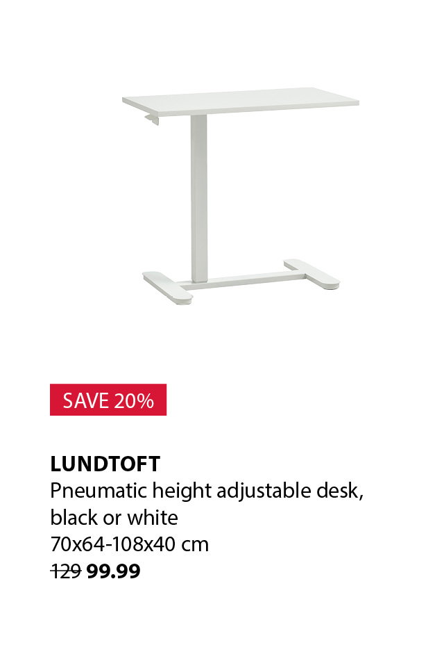 LUNDTOFT height adjustable desk | Save 20%