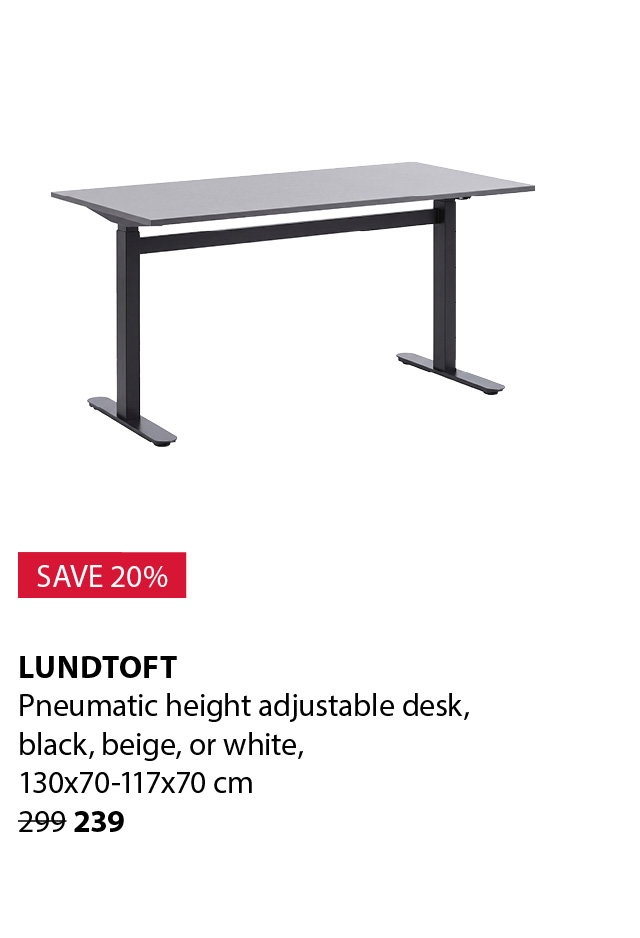 LUNDTOFT Height adjustable desk | Save 20%
