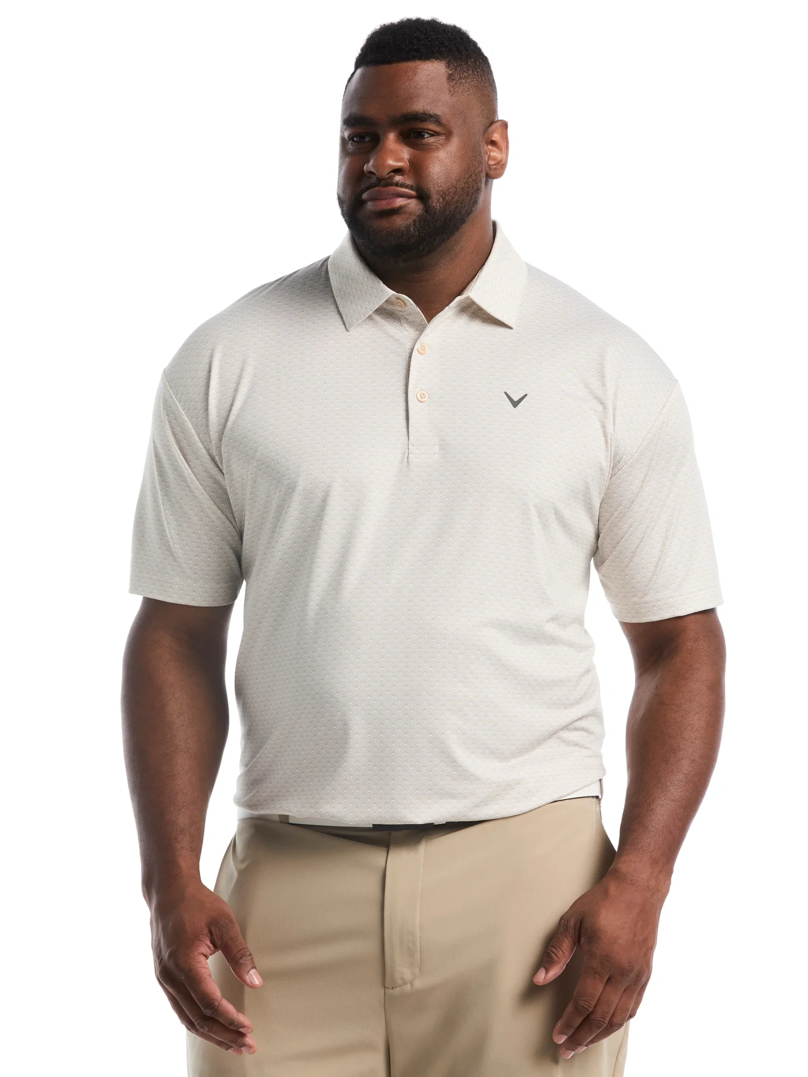 Big & Tall All-Over Tee Print Polo - Fields Of Rye Big & Tall All-Over Tee Print Polo - Fields Of Rye