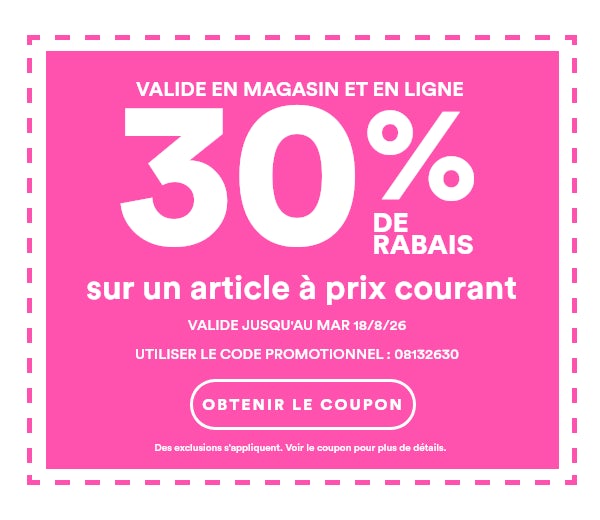 Coupon illustré – Cliquez ici pour obtenir votre coupon – Des exclusions s’appliquent. Voir le coupon pour obtenir des détails.
