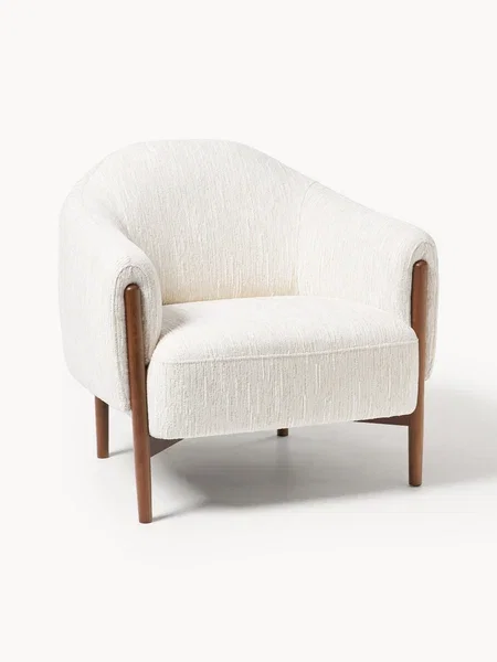 Butaca con patas de madera de fresno Theo