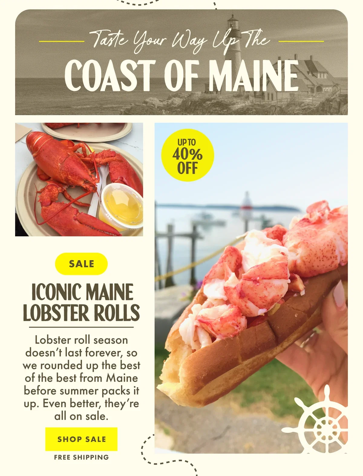 Maine Lobster Roll Sale
