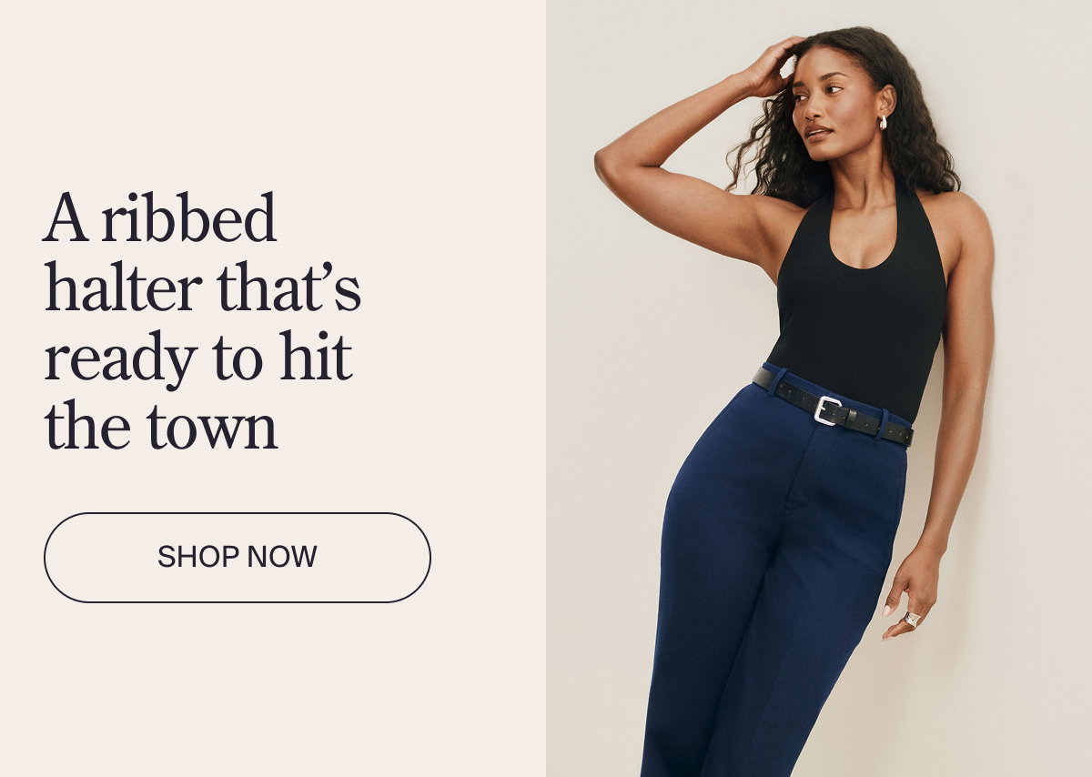 Ribbed Knit Halter Tank