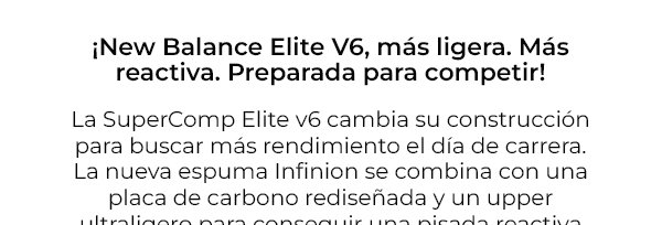 ¡Novedad! New Balance Elite V6