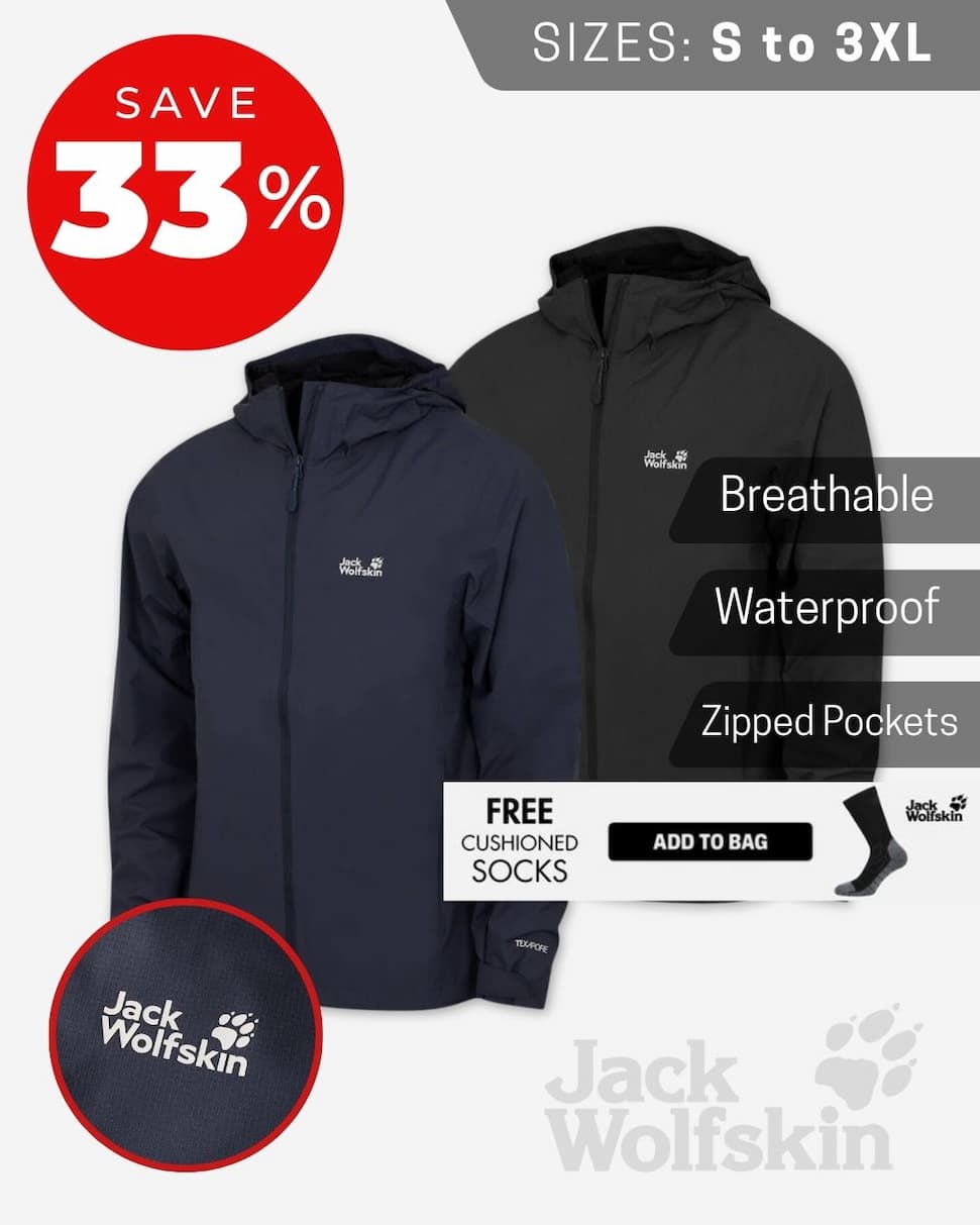 Jack Wolfskin Mens Texapore Waterproof Windproof 2L Jacket