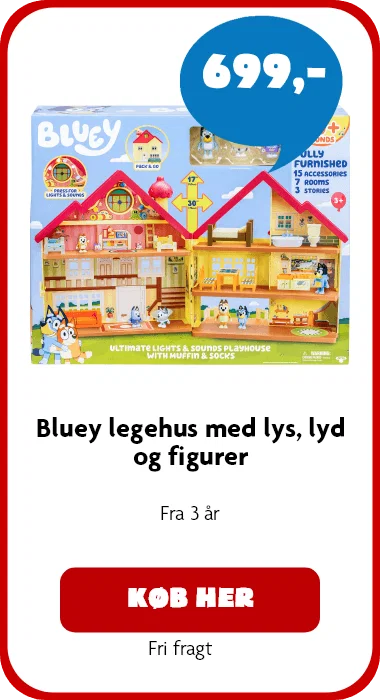 Bluey legehus med lys, lyd og figurer