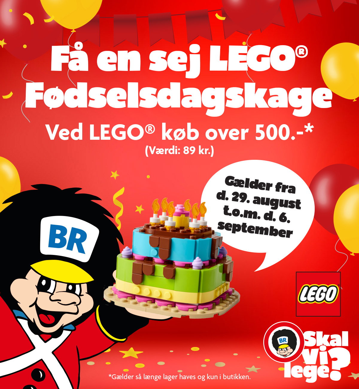 LEGO fødselsdagskage