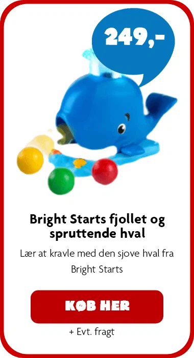 Bright Starts fjollet og spruttende hval