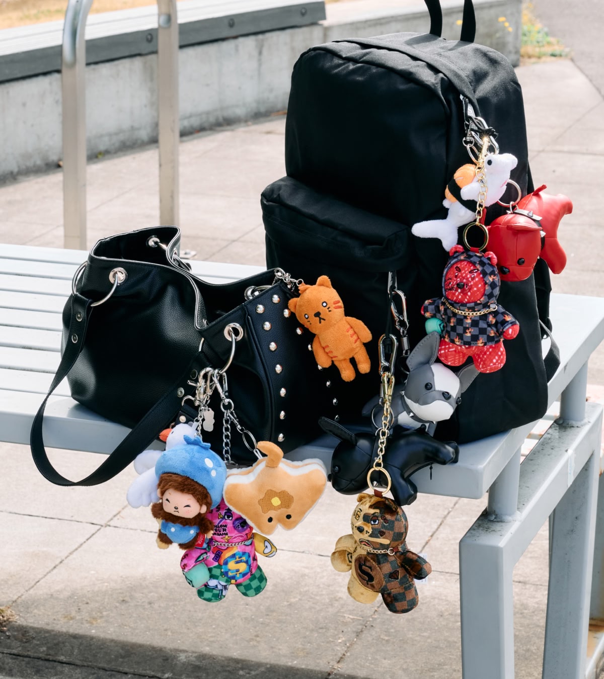 Shop bag charms and blind boxes, perfect for completing the fit