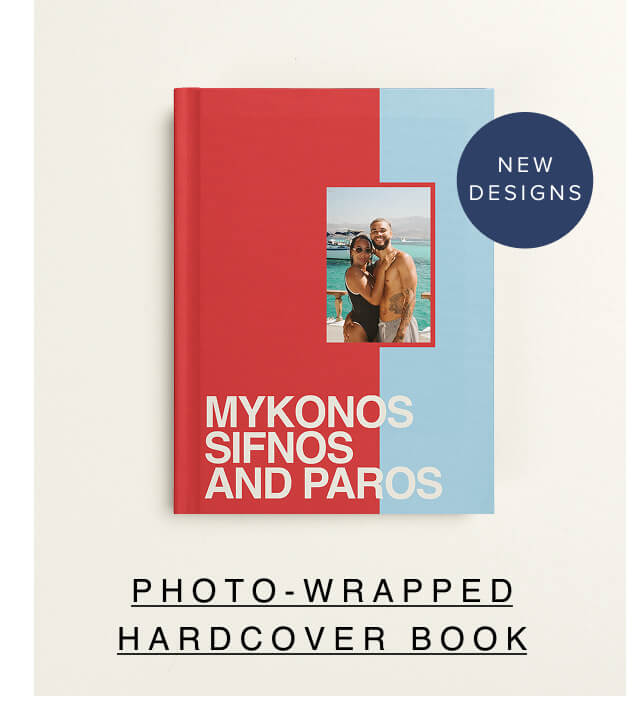 Photo wrapped hardcover book