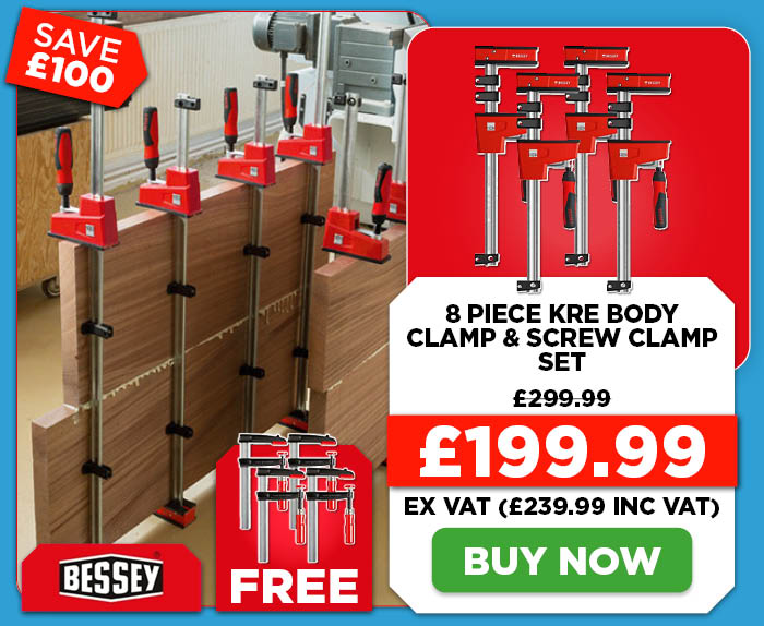 BESSEY 8 Piece KRE Body Clamp & Screw Clamp Set
