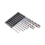 Vaunt 10 Piece 1/4'' Hex Shank HSS M2 Turbo Drill Bit Set