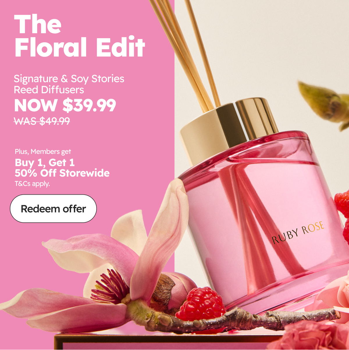Online exclusive One day Only | 760g Signature Candles  50% OFF $39.99 was $79.99