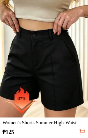 Women s Shorts Summer High-Waist...
