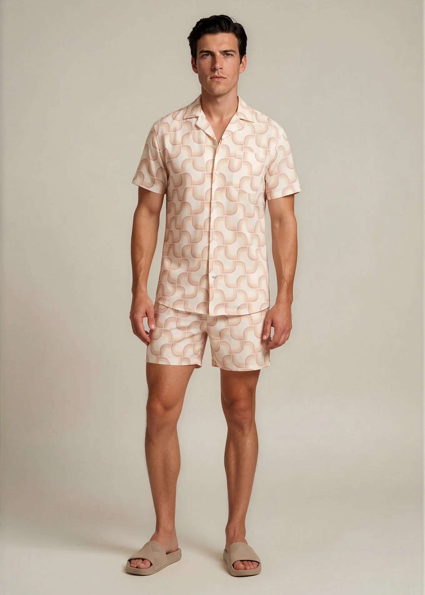Image of Ecru Metro Top & Bottom Cabana Swim Set