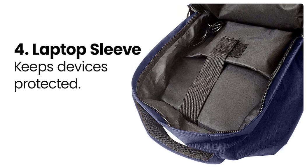 4. Laptop sleeve: keeps devices protected.