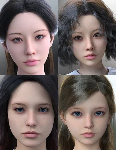 Vo Ori and Young, and Vo Mip and Young HD for Genesis 9 Character Bundle