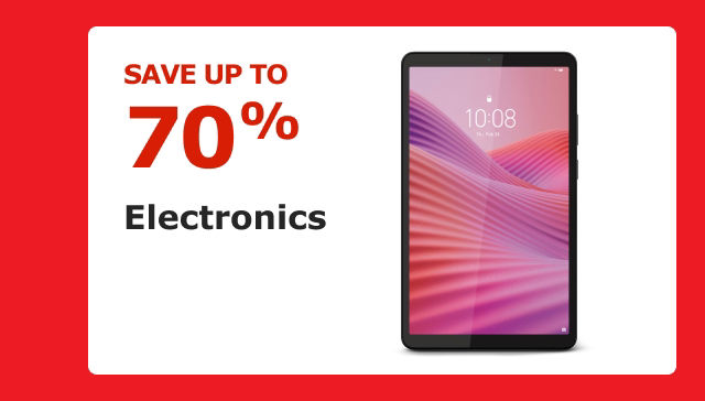 Save up to 70%. Electronics.