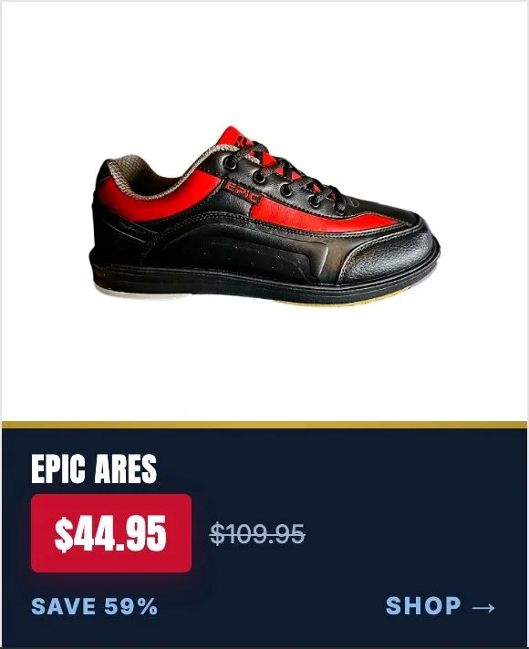 Epic Mens Ares Black Red bowling shoes