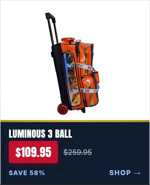Epic 3 Ball Triple Luminous Orange bowling bag