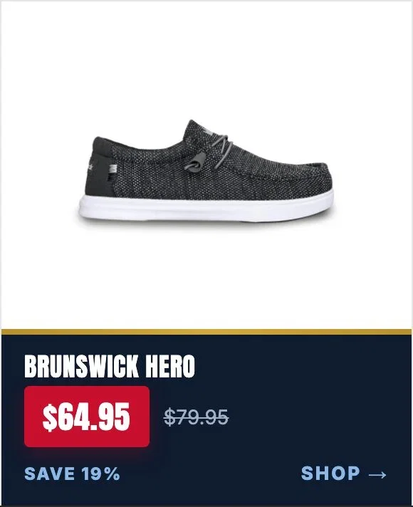 Brunswick Mens Hero Black Knit bowling shoes