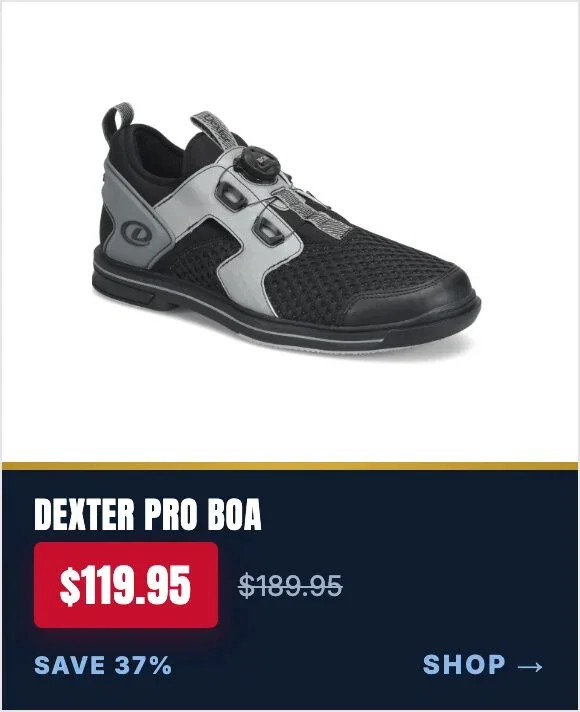 Dexter Mens Pro BOA Black Sharkskin bowling shoes