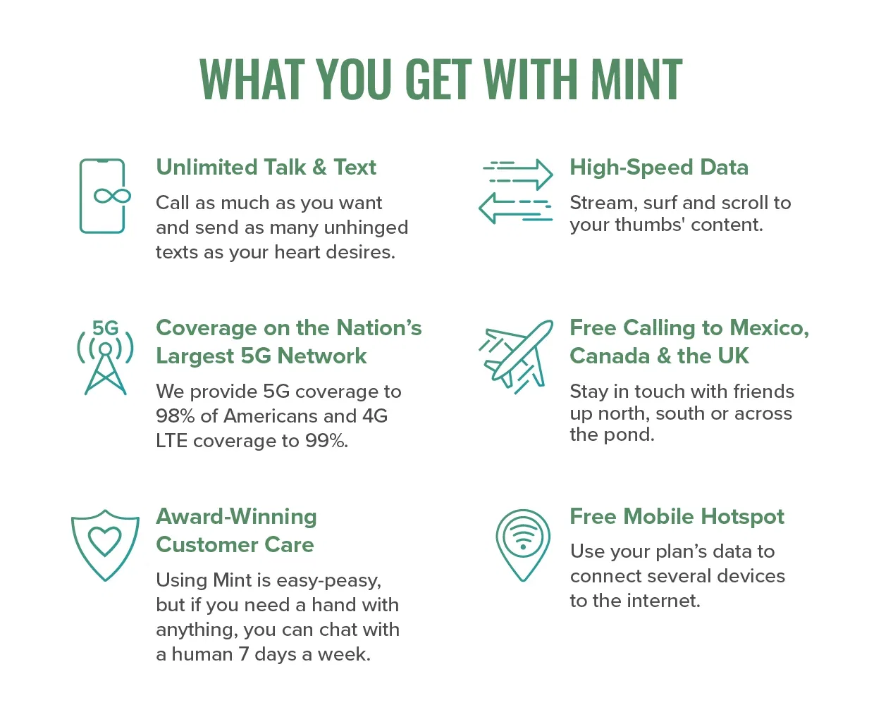 What you get with Mint