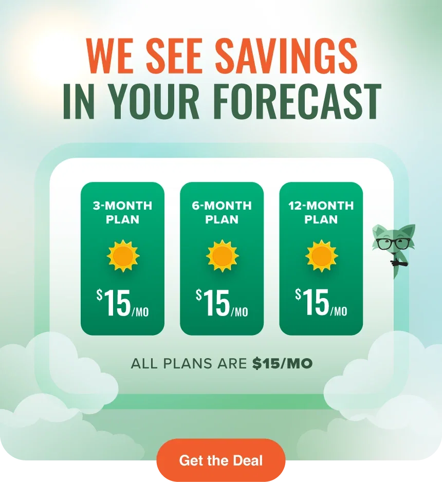 We see savings in your forecast - All plans are $15/mo