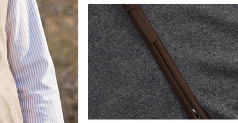 Men's Merino Alcantara Trim Gilet