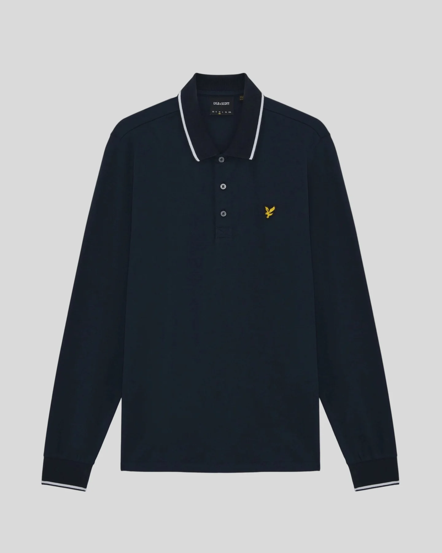Tipped Long Sleeve Polo Shirt