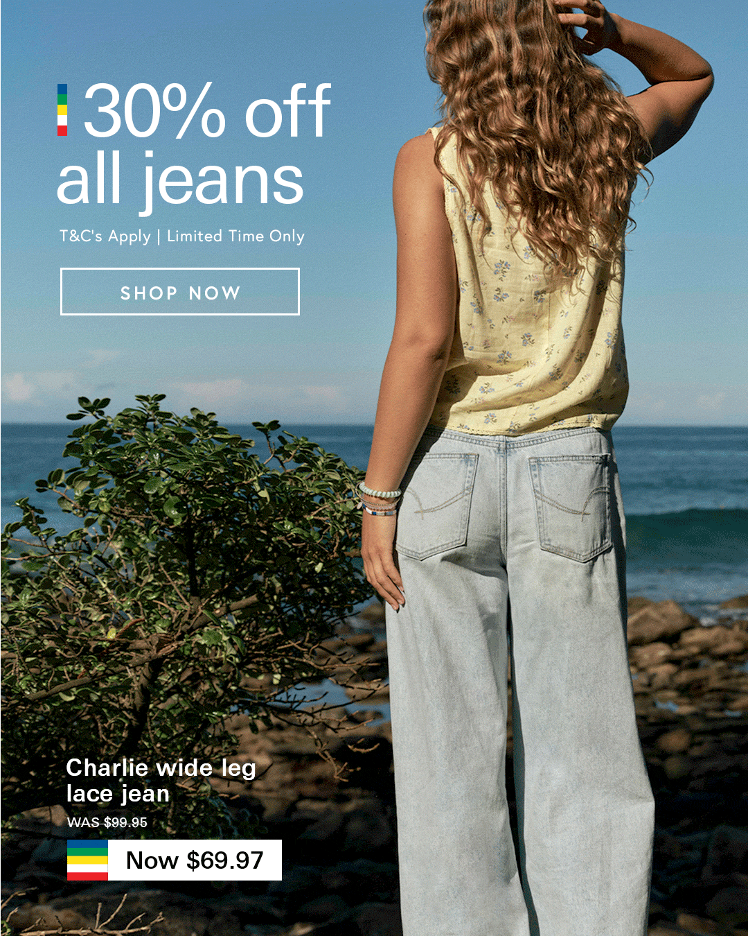 30% off jeans