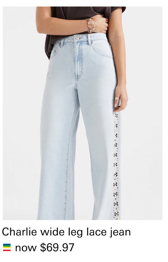 CHARLIE WIDE LEG LACE JEAN