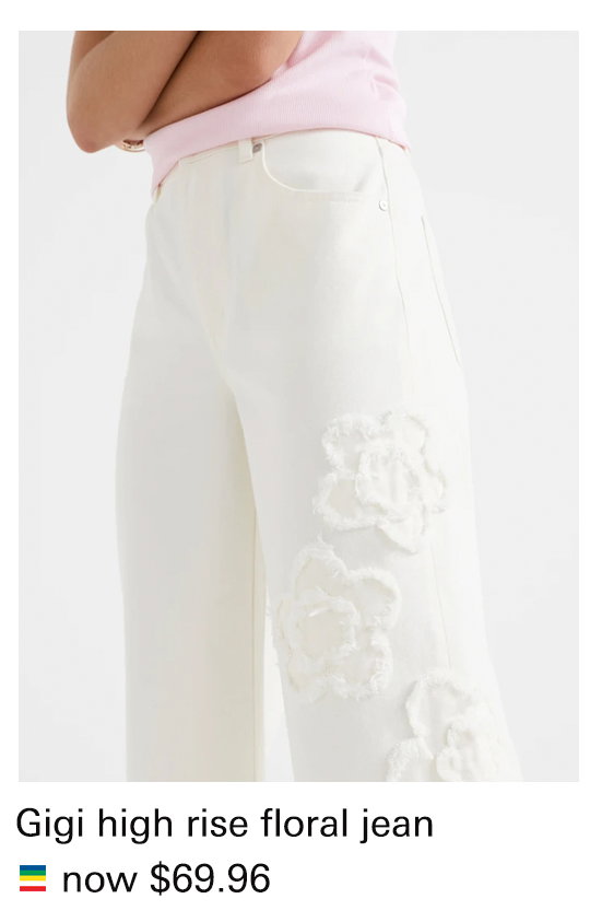 GIGI HIGH RISE FLORAL CLASSIC CULOTTE JEAN