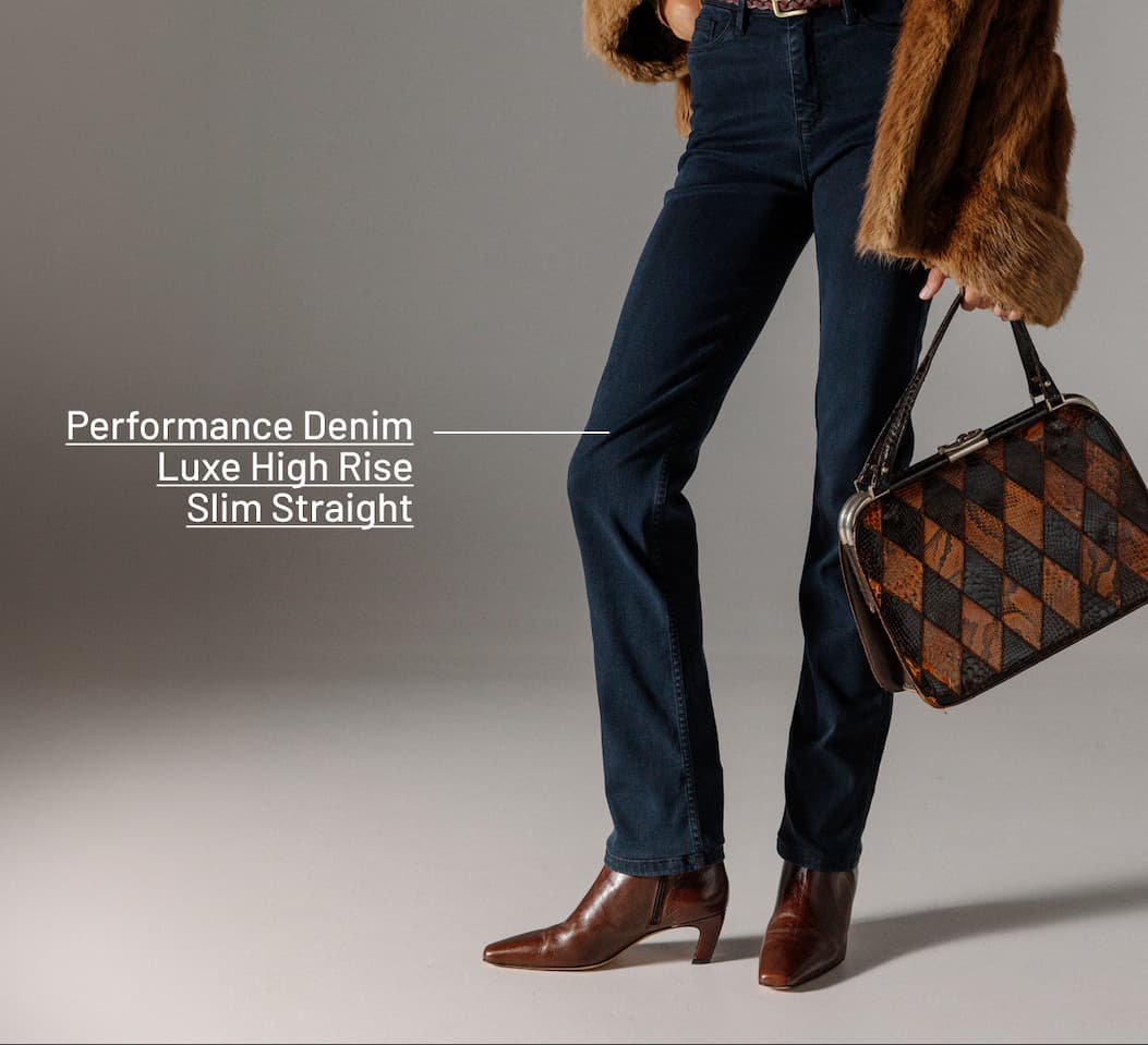 Performance Denim Luxe High Rise Slim Straight
