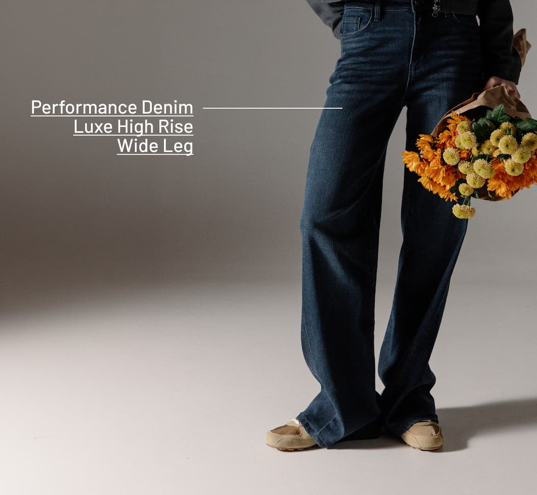 Performance Denim Luxe High Rise Wide Leg