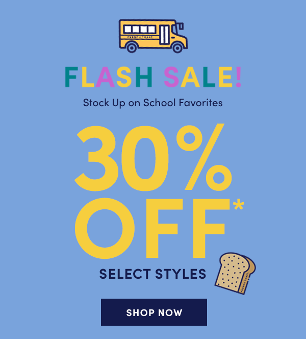 30% off select styles