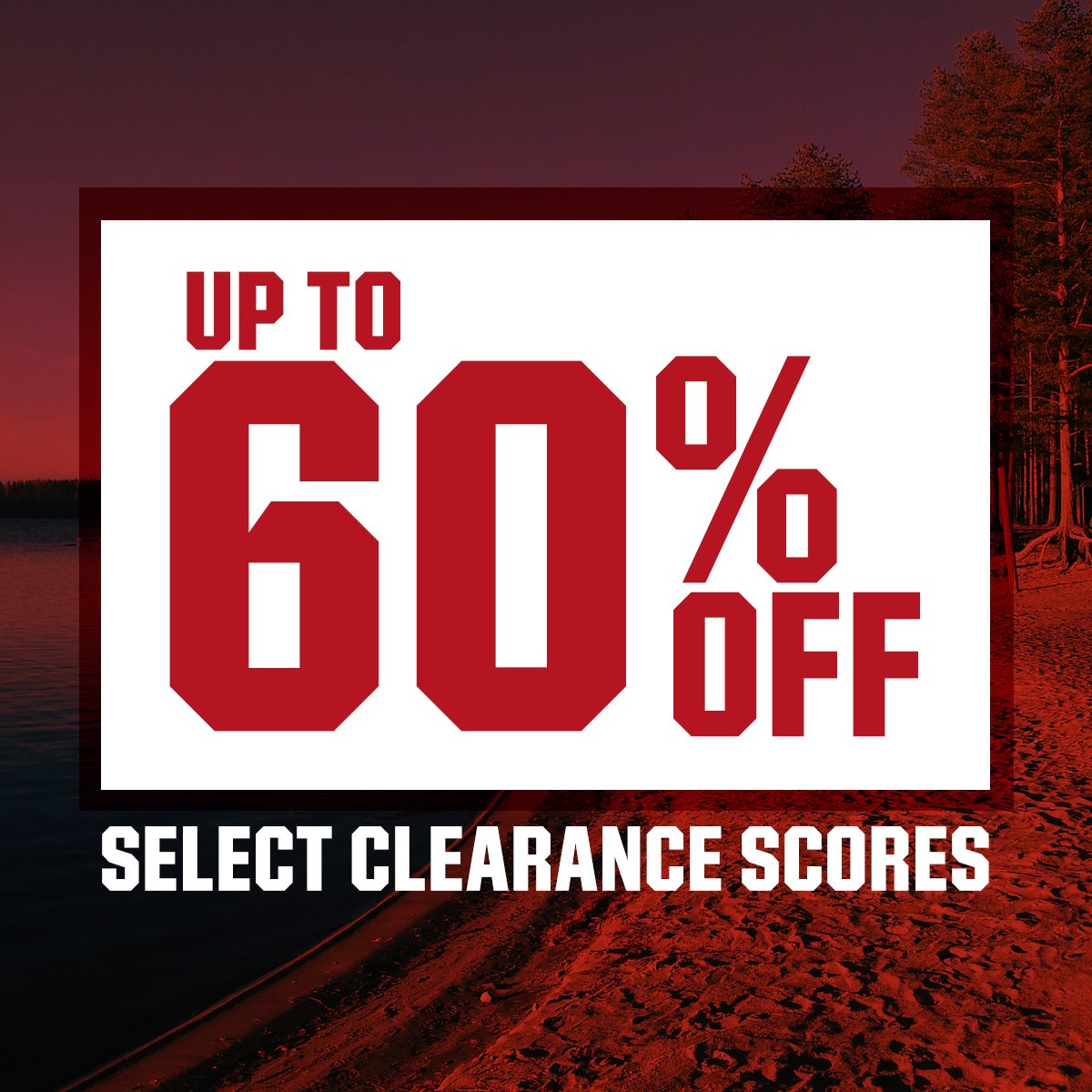 Up to 60% off select clearance scores.