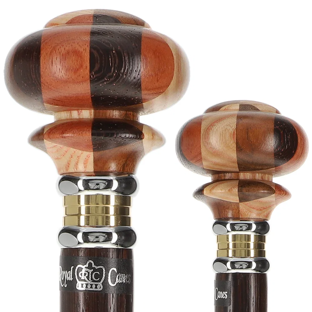 Image of Mad Hatter: Inlaid Multi-Wood Knob with Wenge Wood Shaft