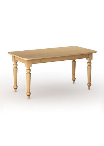 Image of Federal Dining Table, Large Fluted Leg - Soft Maple 12W