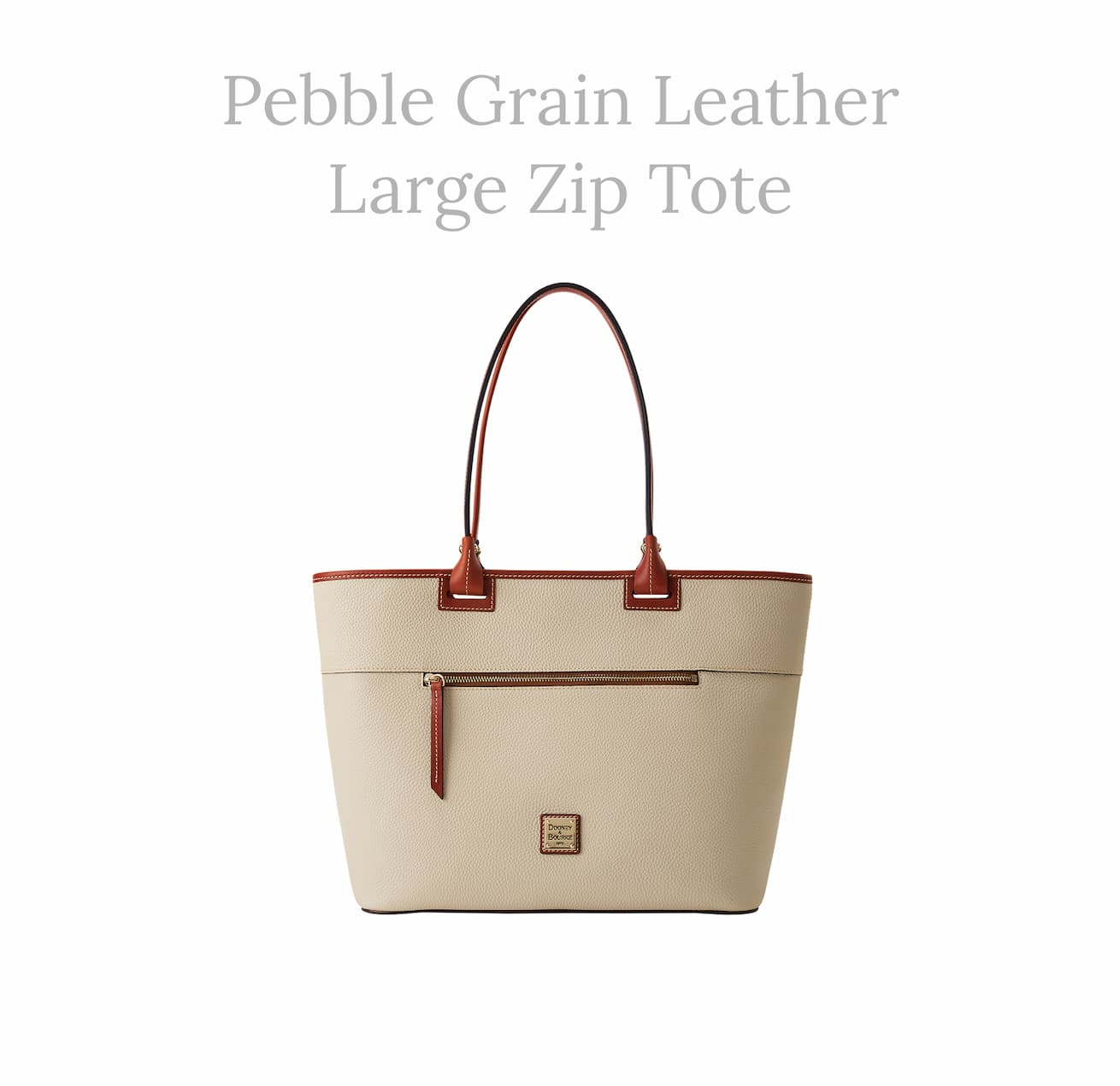 Pebble Grain Large Zip Tote