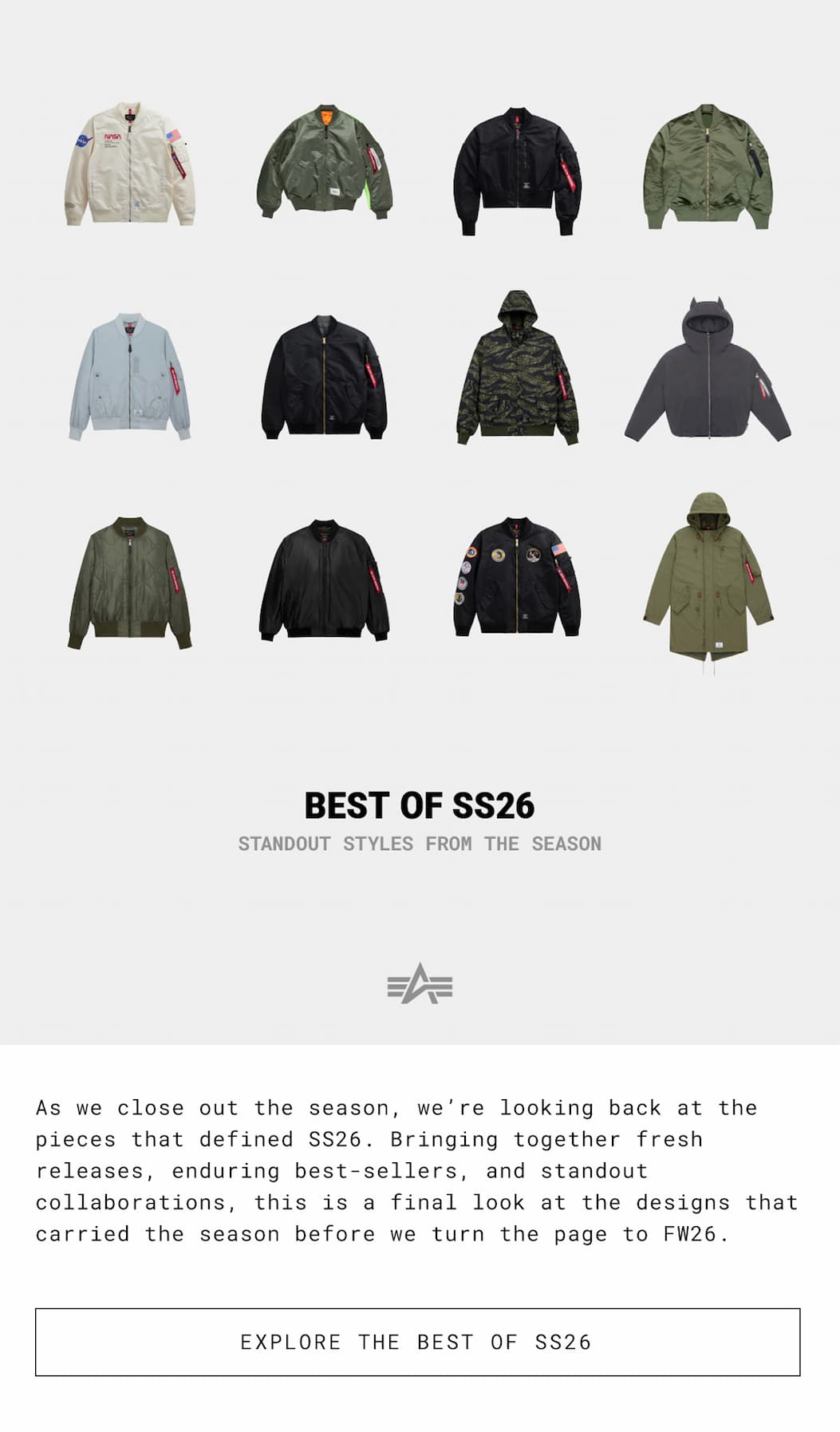 alpha industries best of spring summer 2026 collection
