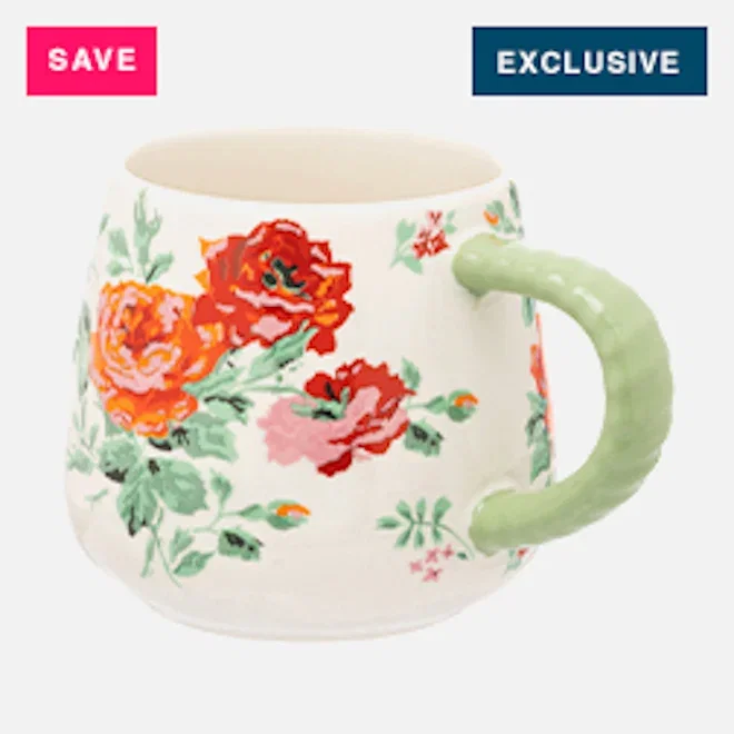 Cath Kidston Archive Rose Twisted Handle Billie Mug, 350ml